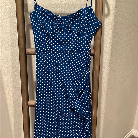 Blue Polka Dot Dress - Picture 3 of 5